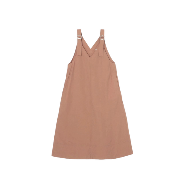 DANTON - V-Neck Overalls Skirt - (Deep Pink)