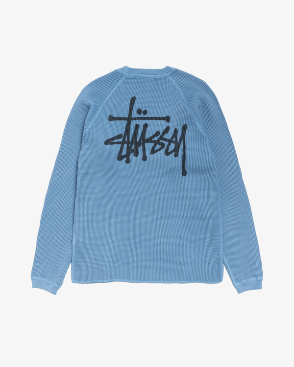 Stüssy - Men's Raglan Thermal Basic Stock - (Blue)