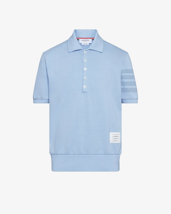 Thom Browne - Men's Garment Overdyed Jersey 4-Bar Polo - (Light Blue)