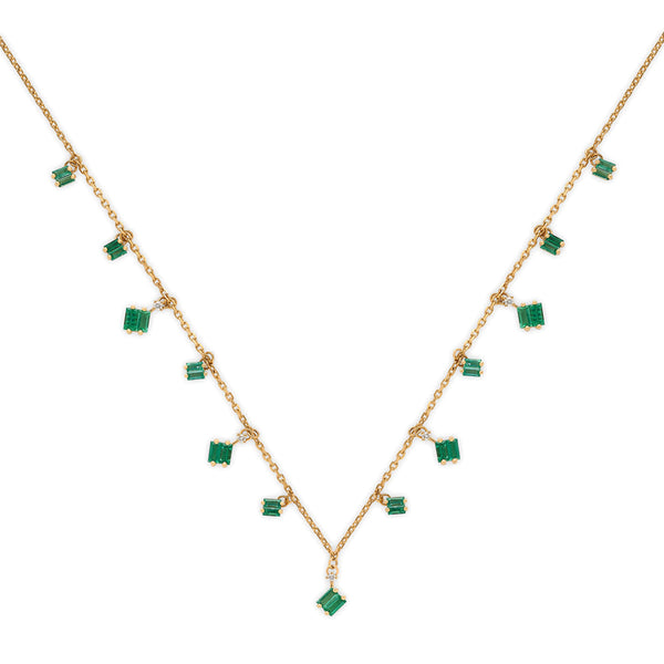 SUZANNE KALAN - Emerald Dangle Necklace