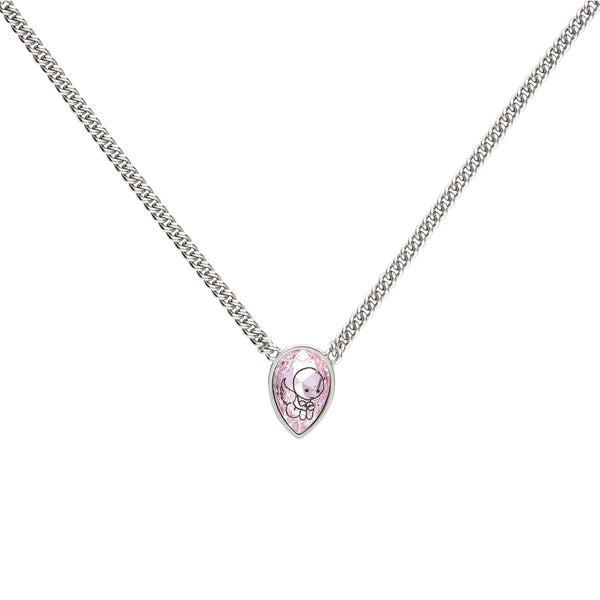 Jiwinaia_Jiwinaia - Angel Drop Necklace - (Pink/Silver)_NECKLACES