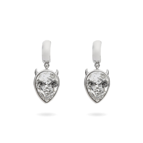 JIWINAIA - Soto Devil Earrings - (White/Black)