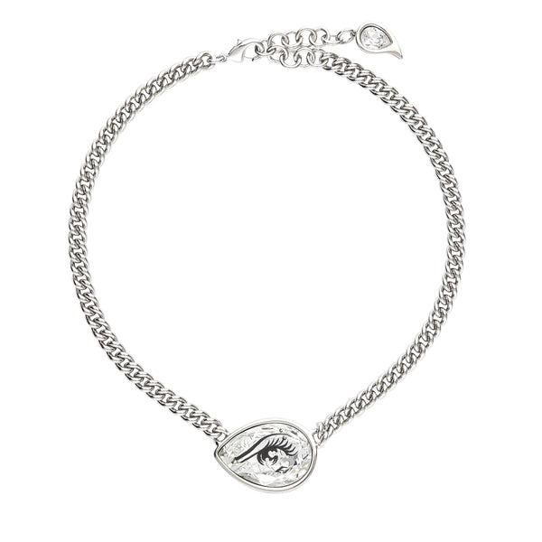 JIWINAIA - Soto Eye Drop Necklace - (Silver)
