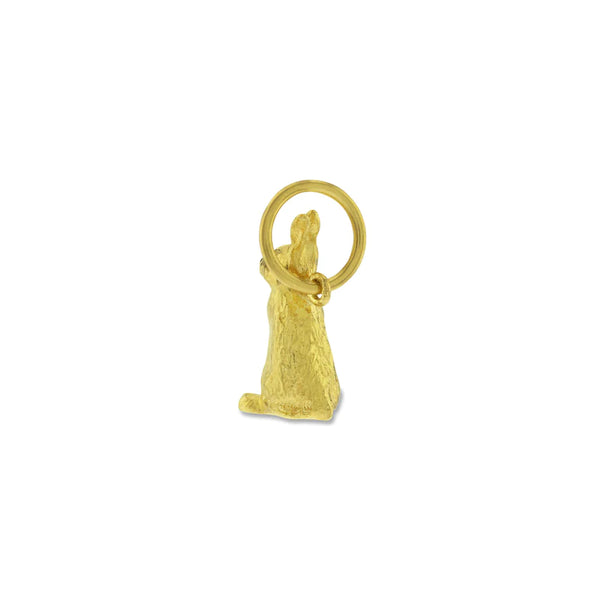 Bunney_Bunney - Small Standing Rabbit Charm - (Yellow Gold)_PENDANTS