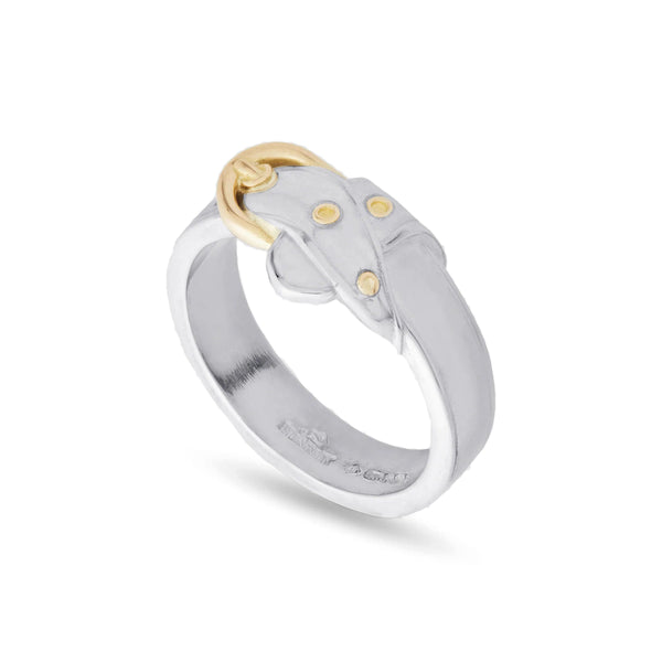 Bunney_BUNNEY - Silver and Yellow Gold Precious Wares Belt Ring_RINGS