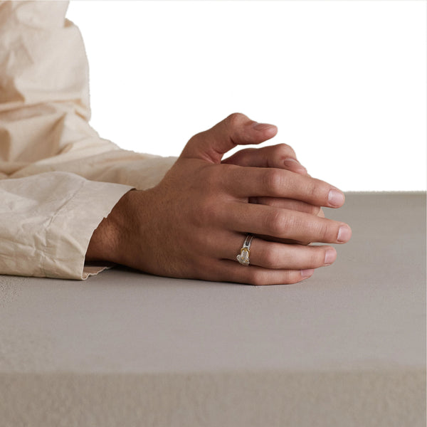 Bunney_BUNNEY - Silver and Yellow Gold Precious Wares Belt Ring_RINGS