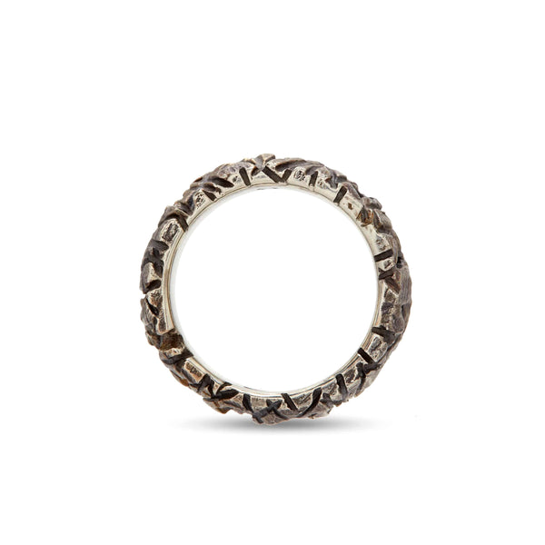 13 LUCKY MONKEY - Silver Meteora Ring