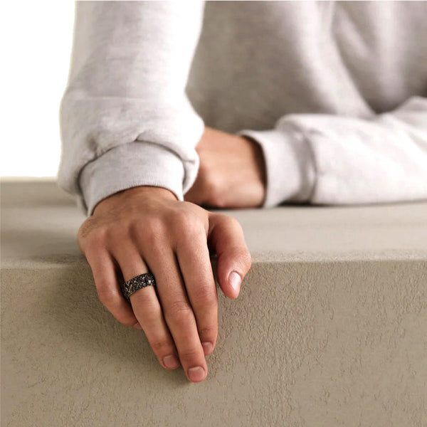 13 LUCKY MONKEY - Silver Meteora Ring