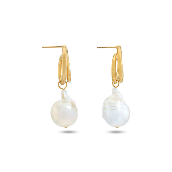 Completedworks_COMPLETEDWORKS - Spiral Earrings with Fresh Water Pearls_EARRINGS