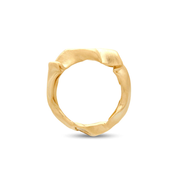 Completedworks_COMPLETEDWORKS - Gold Crunched Ring_RINGS