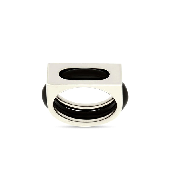 Tom Wood_Tom Wood - Cage Band Onyx - (Black)_RINGS
