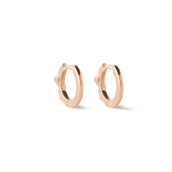 Suzanne Kalan_SUZANNE KALAN - Single Diamond Huggie Earrings - (Rose Gold)_EARRINGS