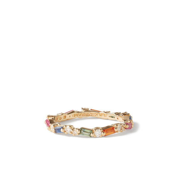 Suzanne Kalan_SUZANNE KALAN - Thin Rainbow Sap Eternity Band - (Yellow Gold)_RINGS
