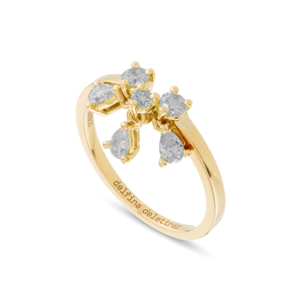 Delfina Delettrez_DELFINA DELETTREZ - Dancing Diamonds Flower Ring - (Yellow Gold)_RINGS