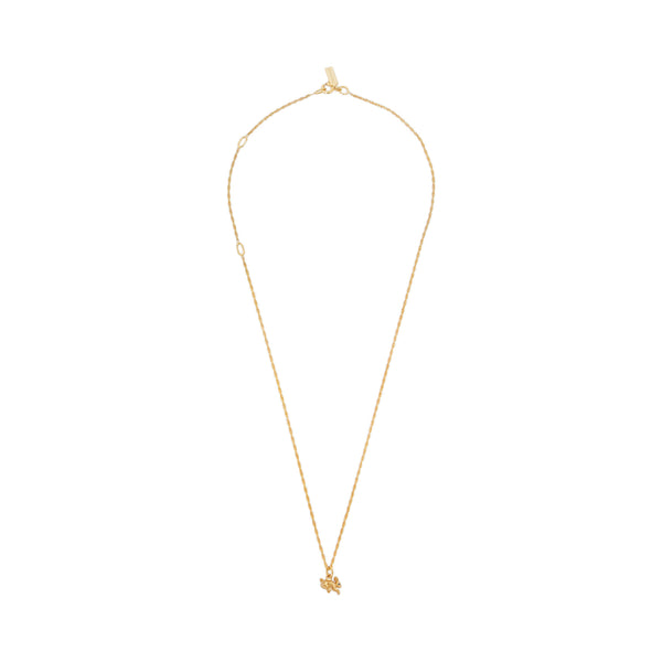 Patcharavipa_PATCHARAVIPA - DSM Exclusive Tiny Black Eye Rabbit Necklace - (Yellow Gold)_NECKLACES