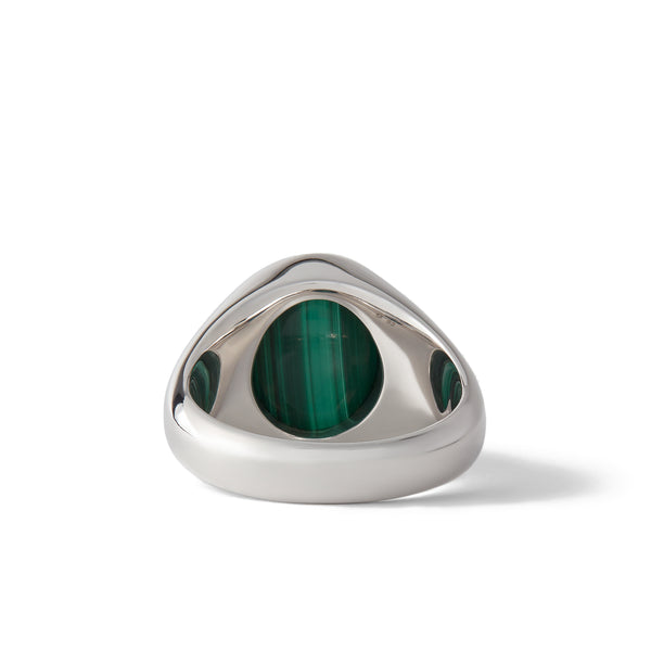 Tom Wood_TOM WOOD - Lizzie Ring Malachite - (Silver)_RINGS