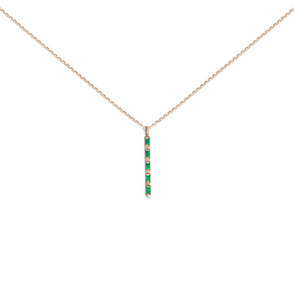 Suzanne Kalan_SUZANNE KALAN - Women's Emerald Baguette Necklace - (Yellow Gold)_NECKLACES