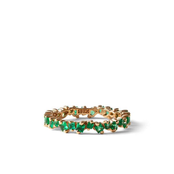 Suzanne Kalan_SUZANNE KALAN - Women's Princess Emerald Band - (Yellow Gold)_RINGS