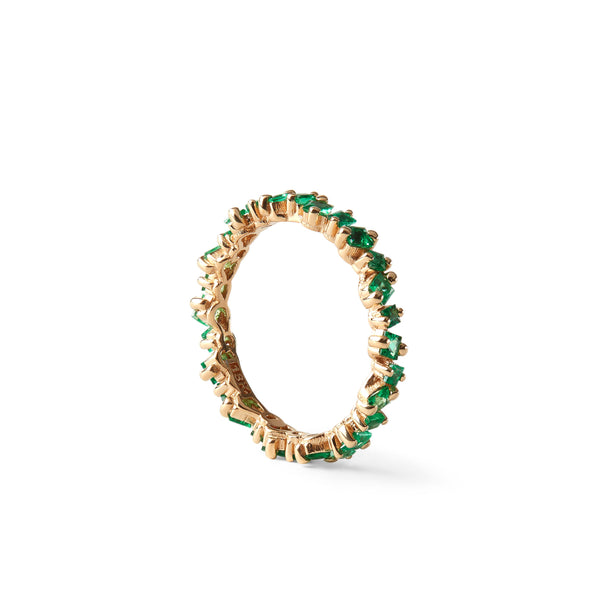 Suzanne Kalan_SUZANNE KALAN - Women's Princess Emerald Band - (Yellow Gold)_RINGS