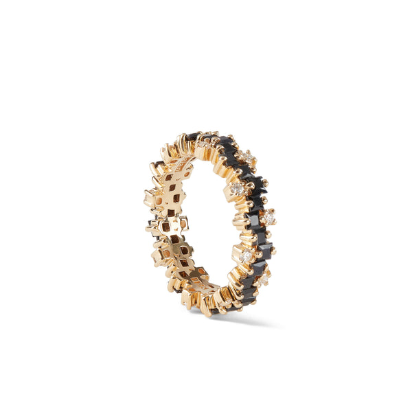 Suzanne Kalan_SUZANNE KALAN - Women's Black Sapphire & Diamond Band - (Yellow Gold)_RINGS