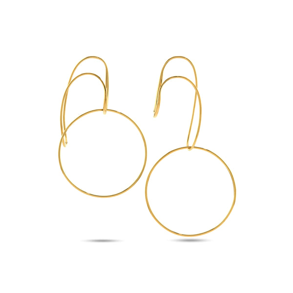 BAR JEWELLERY - Brass Opposing Forms Earrings