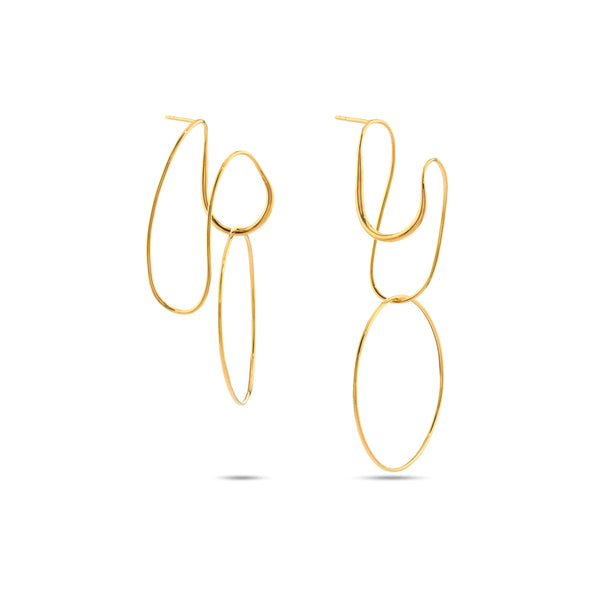 Bar Jewellery_BAR JEWELLERY - Brass Opposing Forms Earrings_EARRINGS