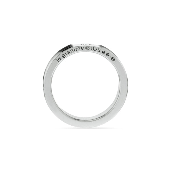 Le Gramme_LE GRAMME - 11g Guilloche Horizontal Ring Horizontal Silver_RINGS