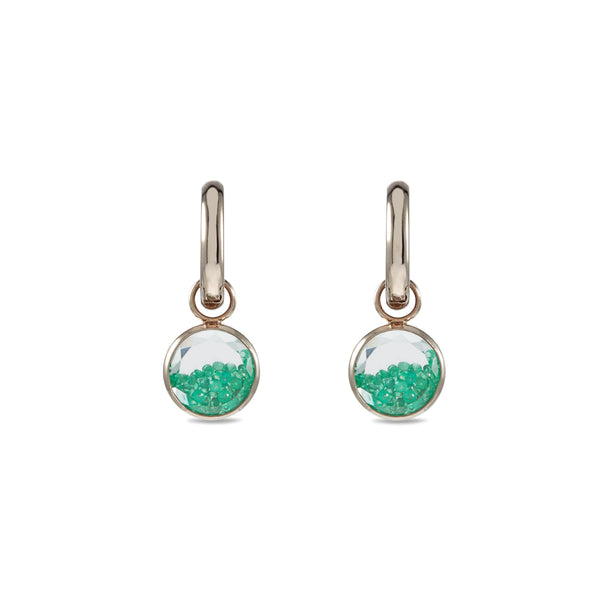 MORITZ - Glik Emerald Baby Hoop Earrings
