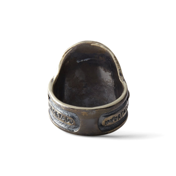 13 LUCKY MONKEY - Men's Julietta Cigar Band Ring - (Stirling Silver)
