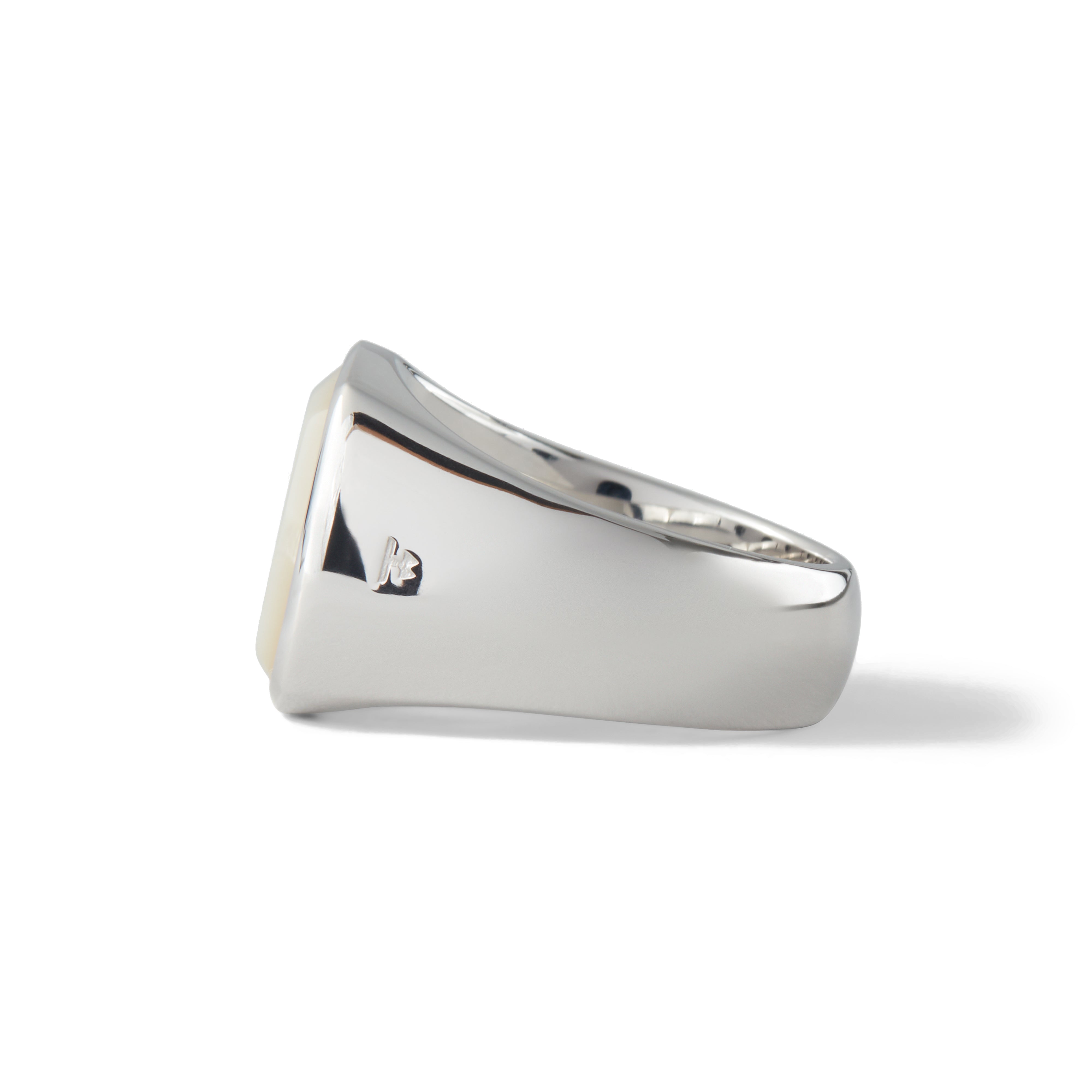 【50/10号】TOM WOOD CUSHION WHITE MOP RING Cushion White MOP - Tom Wood Project Official Online Store