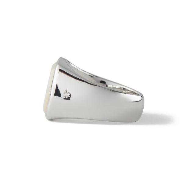 Tom Wood_Tom Wood - Cushion White MOP Ring - (Silver)_RINGS