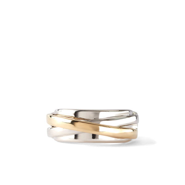 TOM WOOD - Orb Ring Slim Duo - (Silver/Gold)