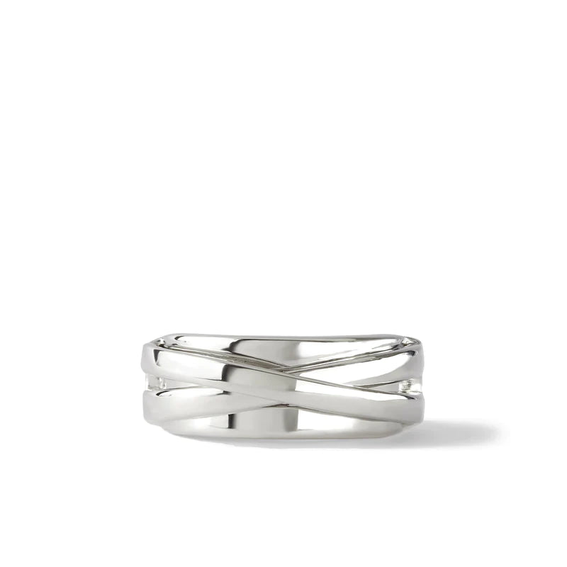 TOM WOOD: Orb Ring Slim Duo (Silver) | DSMS E-SHOP