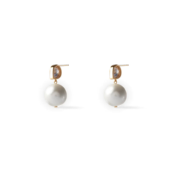 Completedworks_COMPLETEDWORKS - Temporal Anomaly Earrings - (Yellow Gold)_EARRINGS