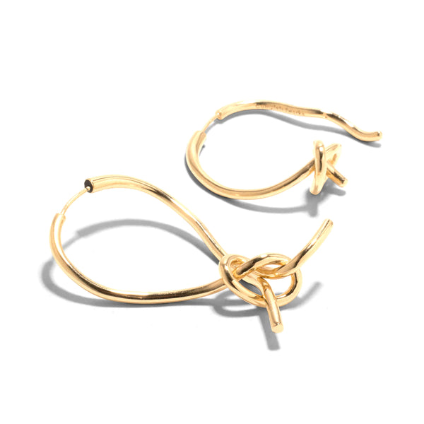 Completedworks_COMPLETEDWORKS - Asymmetrical Knot Earring - (Gold)_EARRINGS