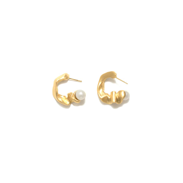 Completedworks_COMPLETEDWORKS - Pearl Ended Earrings - (Gold)_EARRINGS