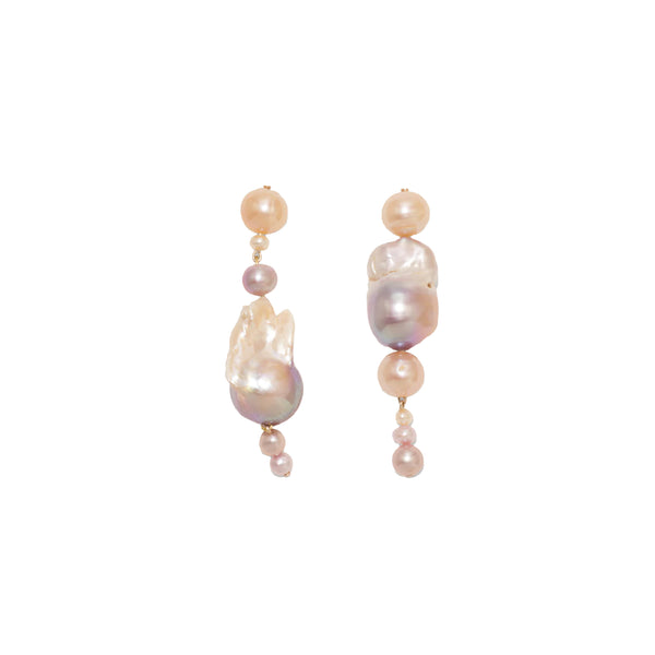 Completedworks_COMPLETEDWORKS - Pink Pearl Drop Earrings - (Gold)_EARRINGS