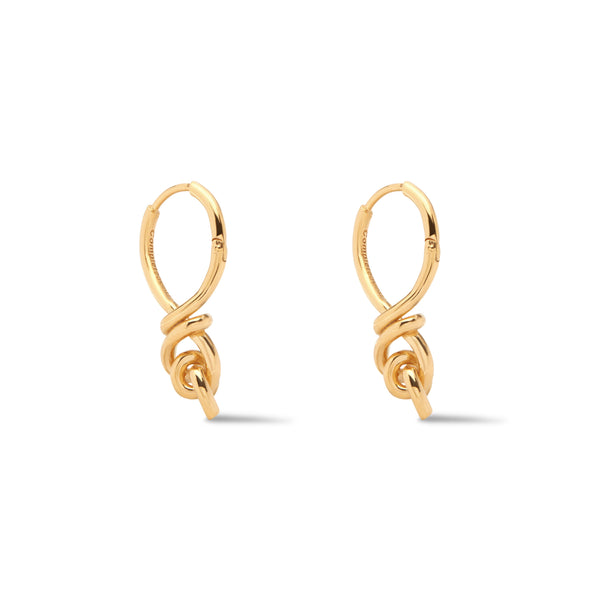 Completed Works - DSM Exclusive Lasso Hoop Earrings - (Yellow Gold)