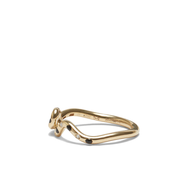 Bea Bongiasca_Bea Bongiasca - Gold Wave Ring - (Black)_RINGS