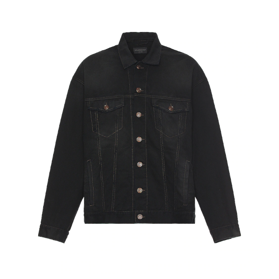 BALENCIAGA - Oversized Denim Jacket - (Black)|Dover Street Market E ...
