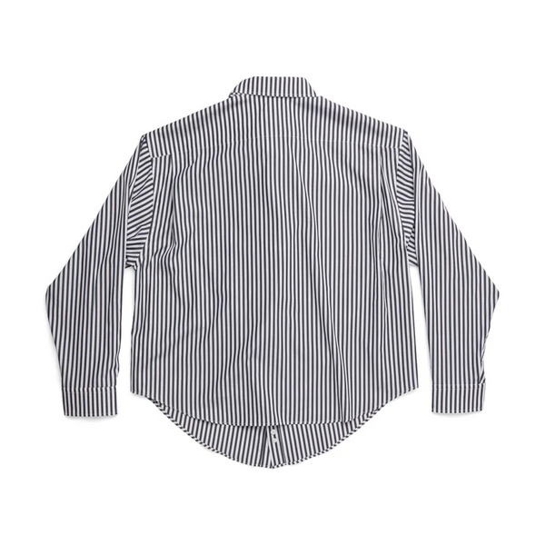 Balenciaga_BALENCIAGA - Women's Stripes Ctn Poplin Swing Shirt - (1070 BLACK/WHITE)_SHIRTS
