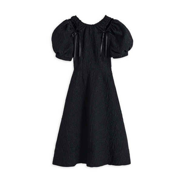 SIMONE ROCHA - Women's Puff Sleeve Ruched Bite Dress - (Black)