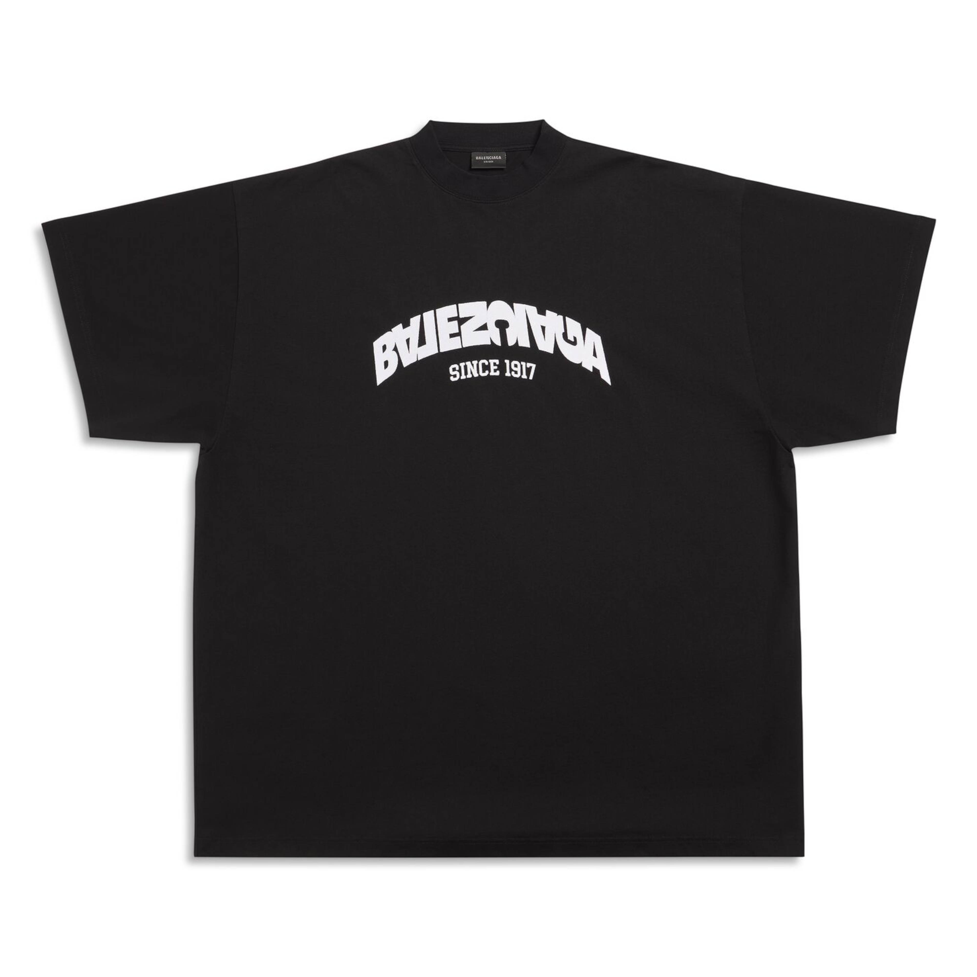BALENCIAGA: Women's Oversized T-shirt (9040 White/Black) | DSMS E-SHOP
