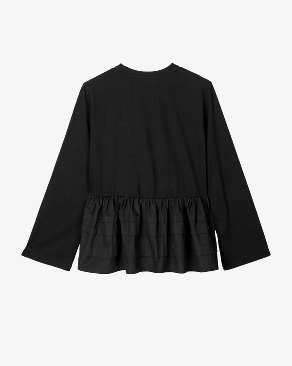 Cecilie Bahnsen_Cecilie Bahnsen - Women's Audrey T-Shirt Jersey - (Black)_WOVEN TOPS