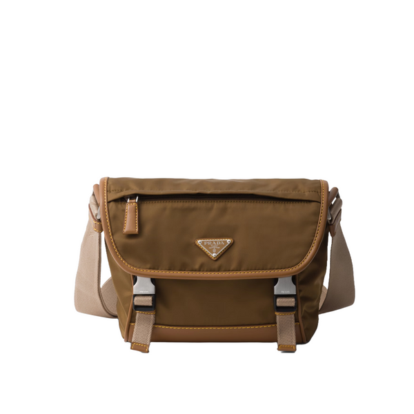 Prada - Men's Leather Shoulder Bag - (Beige)