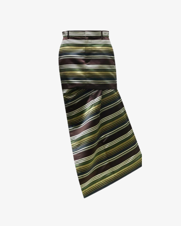 SACAI - Women's Horizontal Stripe Skirt - (Brown)