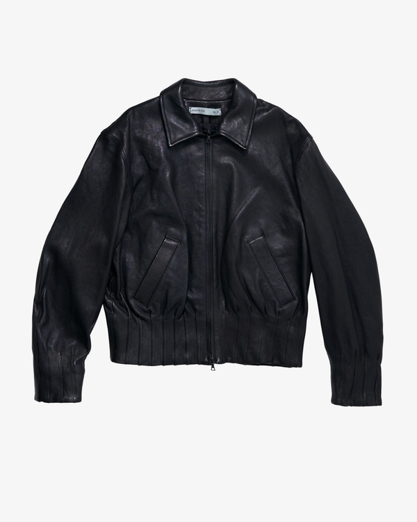 AARON ESH - Men's Leather Bomber  - (Black)