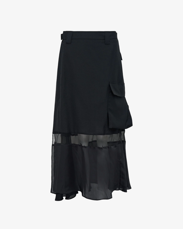 SACAI - Women's Suiting Mix Skirt - (Black001)