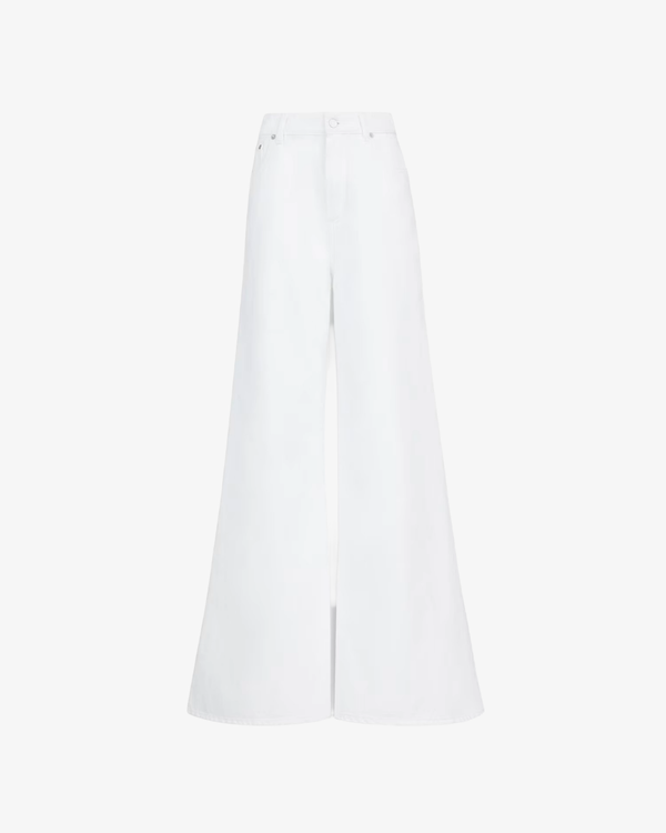 ALAÏA - Women's Palazzo Pants Light White Denim - (White)