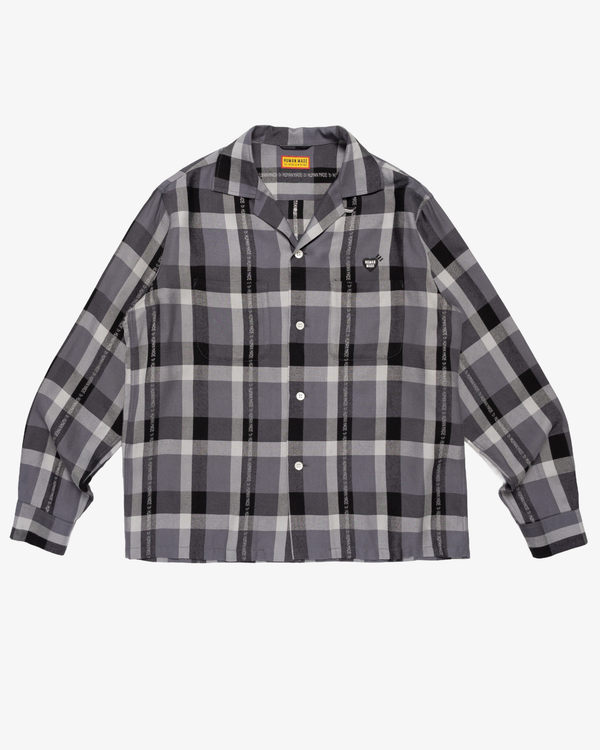 HUMAN MADE  - Men's Open Collar Check Shirt - (Print)